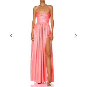 NWT Bronx and Banco Florence Strapless Gown Neon
